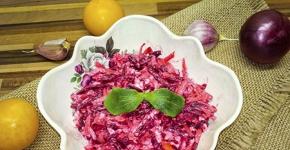 Салат с картофелем, морковью и свеклой